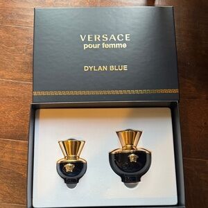 Versace Dylan Blue Pour Femme Gold and Navy Set